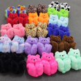 thumbnail image 2 of Zapatos de Interior de oso de peluche para mujer, Zapatillas de casa de piel de Animal lindo, deslizantes divertidos, zapatillas de felpa para mujer, diseñador, Invierno, 2 of 4