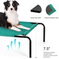 thumbnail image 3 of Elevated Dog Bed Cooling Raised Dog Cot Indoor Outdoor Waterproof Dog Cat Bed Portable Pet Cot for Small Medium Dogs Cats, Green, 3 of 7