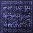 thumbnail image 1 of Ahgly Company Indoor Square Persian Blue Traditional Area Rugs, 4' Square, 1 of 4