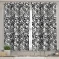 thumbnail image 2 of Ambesonne Black and White Valance & Curtain, Victorian Lace, 55"x24", Black White, 2 of 6