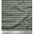 thumbnail image 1 of Soimoi Brown Cotton Cambric Fabric Diamond Geometric Print Fabric by the Yard 56 Inch Wide, 1 of 3