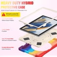thumbnail image 4 of For Samsung Galaxy Tab A8 Case 10.5 inch SM-X200/X205/X207, 360 Hand Strap, Shoulder Strap, Kickstand, Rugged Drop Protection, Colourful Red, 4 of 6