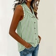 thumbnail image 4 of cocolona Womens Summer Striped Tank Tops Collar Sleeveless Button Shirts Trendy Casual Slim Fit Blouses, 4 of 6