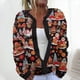 thumbnail image 1 of Cárdigan informal de punto con estampado navideño para mujer, chaqueta con botones y abrigo para mujer, 1 of 6