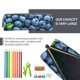 thumbnail image 5 of Fotbe Fresh Blueberries Estuche para Lápices de Cuero con Estampado, Estuche con Cremallera Resistente, Organizador Compacto y Elegante para Papelería, 5 of 7