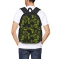 thumbnail image 5 of Balery Tropical Palm Leaves Fern Leaf Backpack for Men and Women - Durable 600D Oxford Cloth -Large Capacity, Water-Resistant School, Travel, and Hiking Bag, 5 of 7