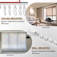 thumbnail image 2 of Self Adhesive Ceiling Curtain Track Or Wall Mount, No Drill, Screws, Adhesive Curtain Rod for Windows, Bathroom, Shower Curtain, 2 of 4