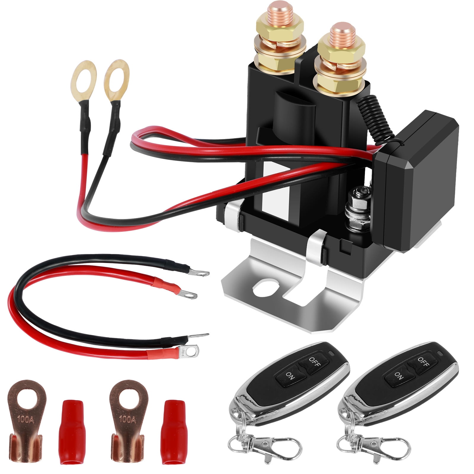 Battery Disconnect Switch 12V DC 500A Starting 200A Rated Wireless Battery Power Shut Off Isolator Battery Cut Off Switch