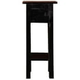thumbnail image 3 of Sunset Trading Cottage Narrow Wood Side Table in Antique Black and Raftwood Top, 3 of 5