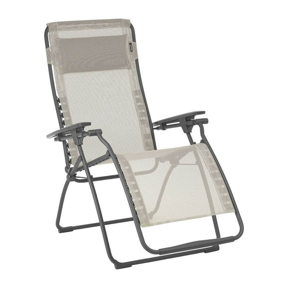 Lafuma Futura Zero Gravity Outdoor Steel Framed Lawn Recliner Chair, Seigle