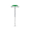 thumbnail image 5 of ANGARA Natural Oval Emerald Halo Ring with Diamond Accents in 14K White Gold for Women (Size-7x5mm) | May Birthstone, Birthday, Anniversary, Jewelry Gift for Women | Natural Emerald Ring, 5 of 11