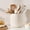 Aged Ivory Speckle, variant on Ceramic Kitchen Utensil Holder Blue Stripes Countertop Cooking Tool Organizer