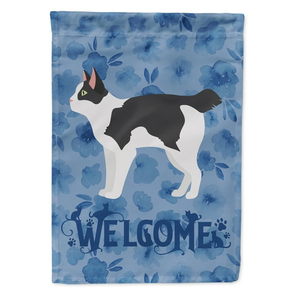 Carolines Treasures CK4899CHF Japanese Bobtail Cat Welcome Flag Canvas House Size Large multicolor