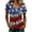 Multicolour-2, variant on Womens Patriotic Tshirt 250th Anniversary USA Shirts Red White and Blue V Neck Summer Tops Casual 4th of July Outfit for Women