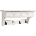 thumbnail image 1 of Sfugno Coat Hooks Wall Mounted, Rustic Wood Coat Rack Wall Mount Shelf with Hooks, Farmhouse Wall Coat Rack with Shelf & Coat Hook, 1 of 7