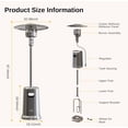thumbnail image 2 of EAST OAK Anti-rust 50,000 BTU Patio Heater for Outdoor Use With Double-Layer Stainless Steel Burner, Table Design and Wheels, Propane Patio Heater for Home and Commercial, Stainless Steel, 2 of 9