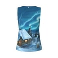 thumbnail image 5 of Sigee Mountain Cottage In Snow for Women's Workout Tank Top,Running Tank Tops,Sleeveless Gym Clothes, 5 of 8