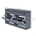 thumbnail image 6 of Demi Bonn 41" Shoe Storage Bench with Cushion and Drawers, Organizer for Entryway, Comfortable Sitting and Storage for 8 Pairs of Shoes, Gray, 6 of 7