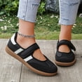 thumbnail image 4 of EKVAHL Orthopedic Mary Jane Sneakers for Women, Retro Stripe Arch Support Non Slip Shoes, School Commute Walking Sneakers Black, 4 of 5