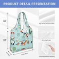 thumbnail image 2 of Xecao's Christmas Winter Animals Canvas Tote Bag is a versatile choice for women, serving as a stylish beach bag, shopping bag,and reusable grocery bag., 2 of 5