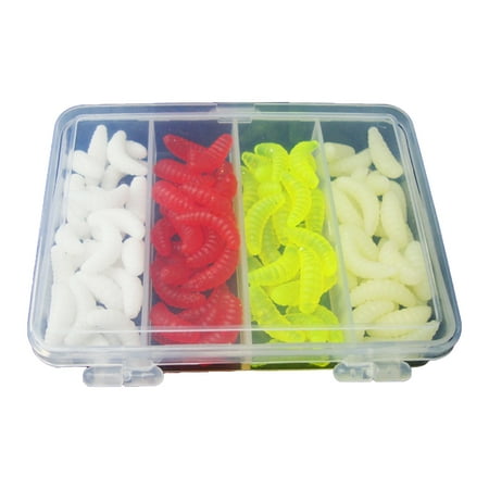 100Pcs Soft Lure Trout Worm Baits Fishing Worm Artificial Worm Fishing Lure