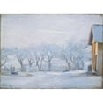 thumbnail image 3 of Erik Werenskiold 24x18 Black Modern Framed Museum Art Print Titled - White Frost (1889), 3 of 5
