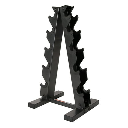 CAP A Frame-Style Dumbbell Stand, Black (Holds 5 pairs)