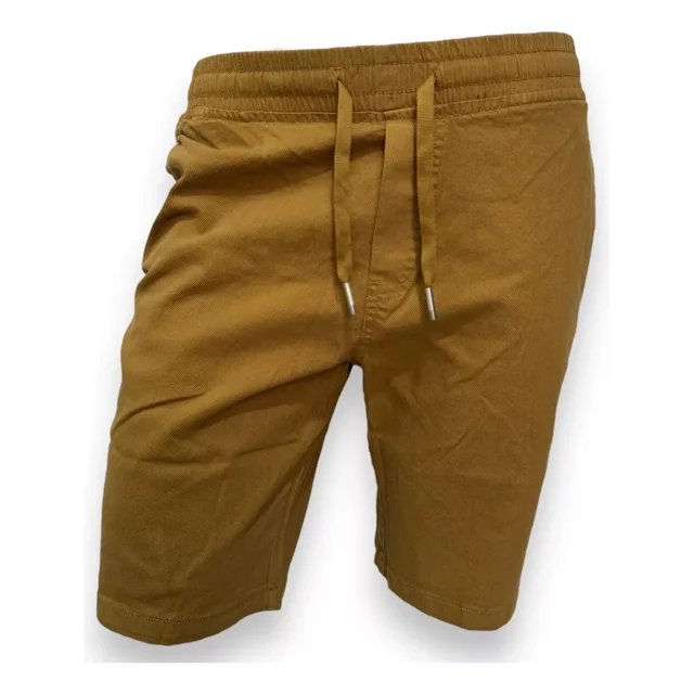 Bermuda Short Gabardina Hombre Premium Con Jareta Y Resorte