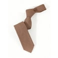 thumbnail image 4 of 1pc Men's Fashionable Suit Fabric Diagonal Striped Checkered Brown Necktie For Business Style, 4 of 5