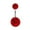 Red, variant on Women\'s Fashion Rhinestone Balls Navel Button Barbell Body Piercing Belly Ring
