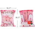 thumbnail image 4 of Bolsa de peluche para juguetes con forma de conejito de flor de cerezo con almohada para 8 peluches, 4 of 5