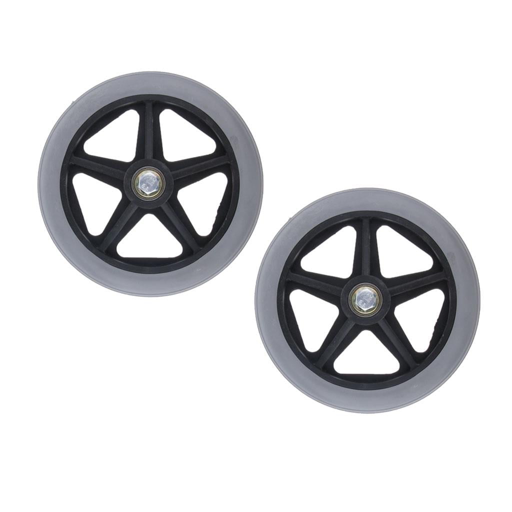 Pack of 2 Wheelchair Replacement Wheels 6 inch Front Caster Wheels with