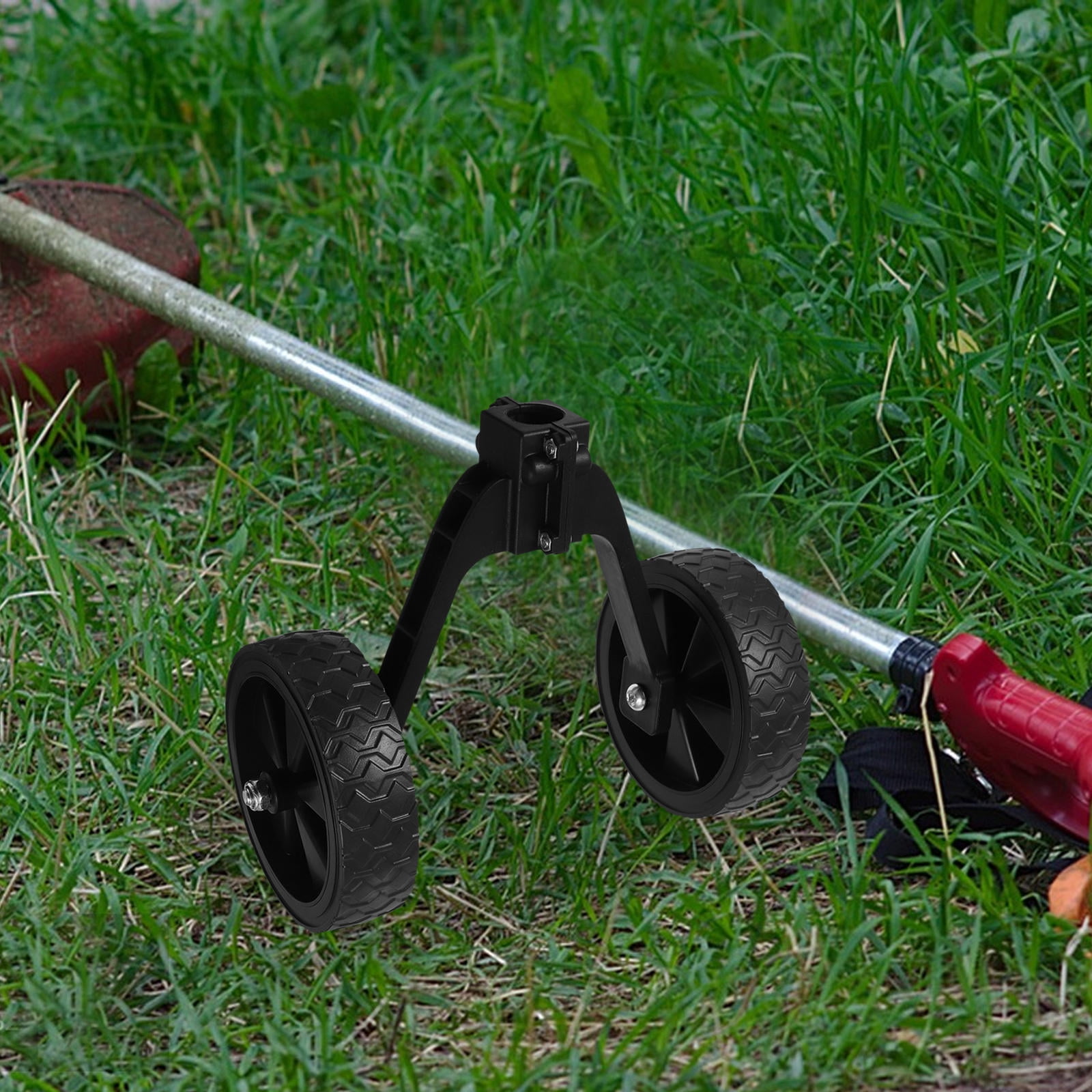 IDEANATEGRATE 1Pcs Yard Machine Lawn Mower Parts Black Round Support Wheel for Outdoor Garden Work 12.0x8.7x4.9in