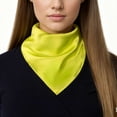 thumbnail image 2 of Bibifish Womens Scarf Elegant Satin Small Square Scarf Solid Plain Daily Office Neck Head Wrap Accessory, 2 of 4