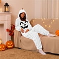 thumbnail image 4 of White Oversized Hooded Jumpsuit Polyester Oversized Pumpkin Suit Pajama, Halloween Jumpsuit For Adults Women Indoor Masquerade Theater Party Home Dress Up 2XL, 4 of 6