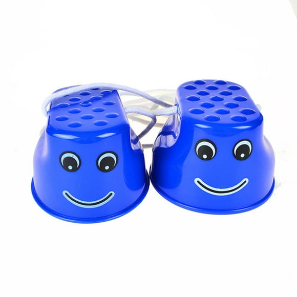 Amyove 1 Pair of Child Thickened Plastic Smile Stilts Balance Sense Training Equipment Toys for Kindergarten Outdoor Sports