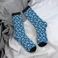 thumbnail image 5 of Cauagu Sea Water Wave Print Crew Socks for Women and Men,Adult Athletic Running Socks 1-Pair Sports Socks Work Gear Socks with Moisture Wicking, 5 of 6