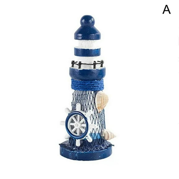 AFQH Handmade Wooden Lighthouse Decor, l Themed Rooms Lighthouse Home Decor