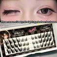 thumbnail image 2 of Pestañas postizas con efecto ojos de zorro, pestañas postizas reutilizables de un solo grupo segmentadas, naturales, gruesas, herramienta de extensión de Manga, 3/10 filas, 2 of 5
