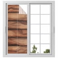 thumbnail image 2 of Western Barn Door Window Privacy Film, Country Farmhouses Wooden Grain Brown Static Cling UV Sun Blocking Tint Film Heat Control Windows Films for Bedroom Bathroom, Window Stickers 23.6"x59", 2 of 8