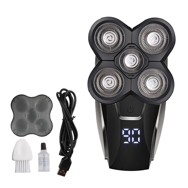 Men's Whole Body Wash Electric Shaver Head Shaver Multifunction LCD Digital Display Shaver Set