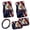 American Flag Bald Eagle, variant on HUIACONG 5 Piece Southwestern Car Interior Set - Includes Steering Wheel Cover, Front & Rear Floor Mats - Anti Slip Durable for SUV Sedan Trucks