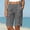 Dark Gray, variant on Nsxcdh Women's Straight Leg Shorts Elastic Waist Pocket Casual Solid Color Knee Length Summer Beach Walking Shorts Lightweight Breathable Comfortable Weekend Outing XXL Black