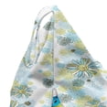 thumbnail image 5 of Turquoise Lounger Chair Bag, Chamomiles Flower Blossom Wildflower Blooms Summer Illustration, High Capacity Storage with Handle Container, Lounger Size, Pale Green Dark Green, by Ambesonne, 5 of 5