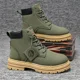 thumbnail image 4 of Botas altas para Hombre, botines de motocicleta a la moda, Botas de cuero impermeables para Hombre, Botas de plataforma con cordones, Botas de talla grande para Hombre, 4 of 5