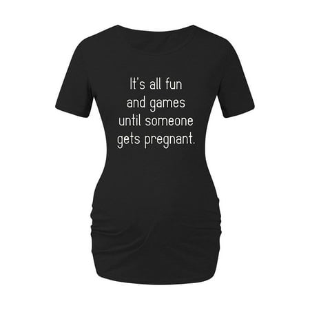 

Frostluinai Savings Clearance 2023 2022! Maternity Shirt For Women Summer Plus Size Maternity T Shirts Funny Print Side Ruched Raglan Short Sleeve Cute Pregnancy Top Clothes