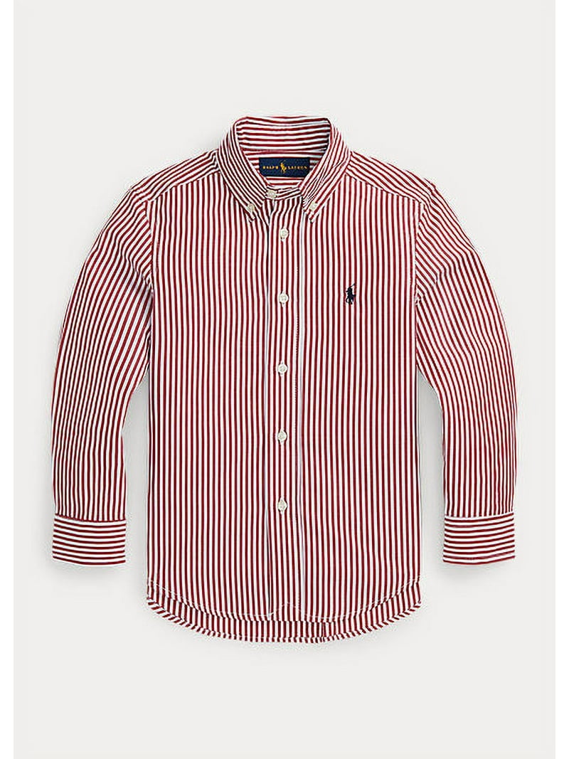 ralph lauren red dress shirt POLO RALPH LAUREN Mens Red Short Sleeve Collared Classic Fit Button Down Cotton Cotton Shirt M