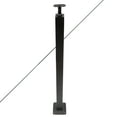 thumbnail image 5 of Miumaeov Cable Railing Post 30°-drilled Stair Post 36"x2"x2" Adjustable Top Angle Line Post Top Mount Stainless Steel Black Finish Wood Concrete Level Deck (1Pc), 5 of 9