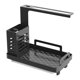 thumbnail image 2 of Organizador de caddy para fregadero de cocina, soporte para dispensador de cepillos de jabón para fregadero, soporte para esponja, soporte de pared pa negro Macarena Organizador de carritos, 2 of 8