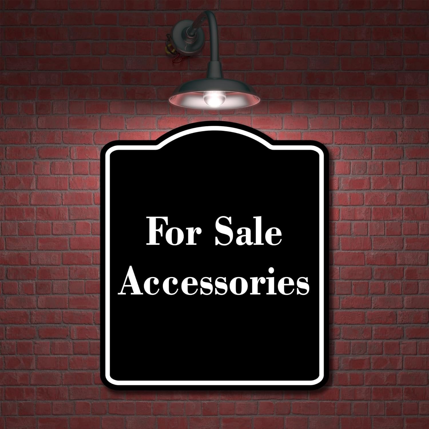 For Sale Accessories BLACK Aluminum Composite Sign 15''x18''